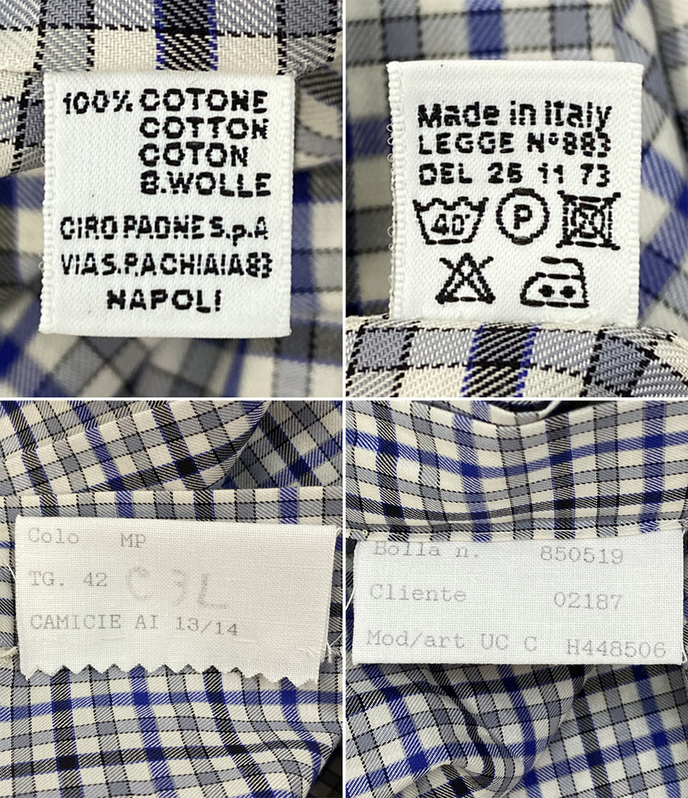 kiton 長袖シャツ ギンガムチェック メンズ SIZE 42 キートン