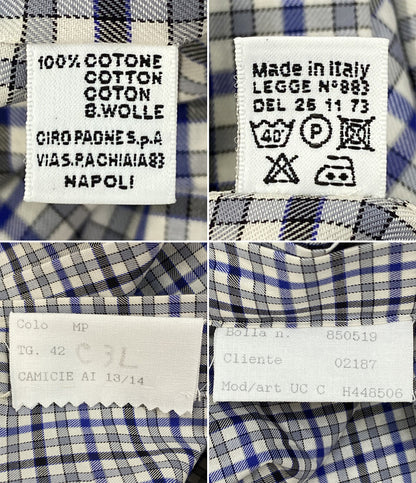 kiton 長袖シャツ ギンガムチェック メンズ SIZE 42 キートン