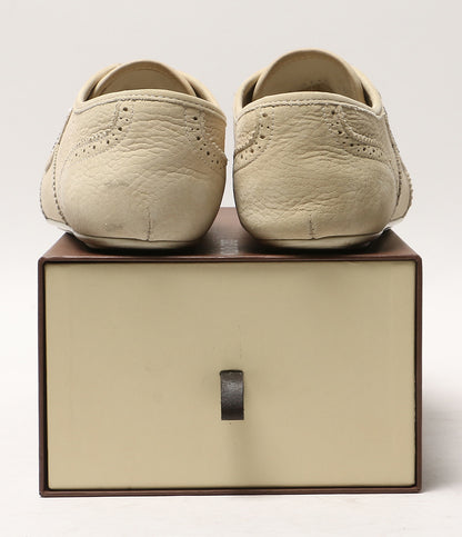 LOUIS VUITTON スニーカー ウィングチップ ソフトレザー ベージュ系 G0-0131 レディース SIZE 38 ルイ・ヴィトン