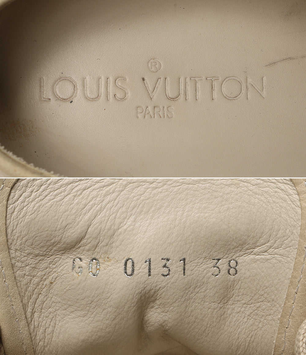 LOUIS VUITTON スニーカー ウィングチップ ソフトレザー ベージュ系 G0-0131 レディース SIZE 38 ルイ・ヴィトン
