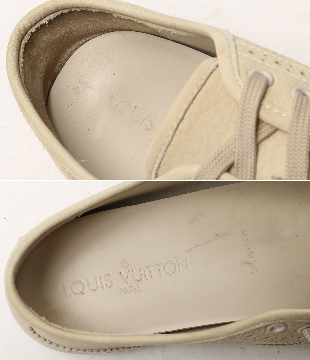 LOUIS VUITTON スニーカー ウィングチップ ソフトレザー ベージュ系 G0-0131 レディース SIZE 38 ルイ・ヴィトン