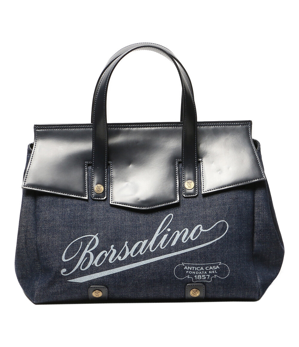 Borsalino トートバッグ デニム地 インディゴ メンズ ボルサリーノ