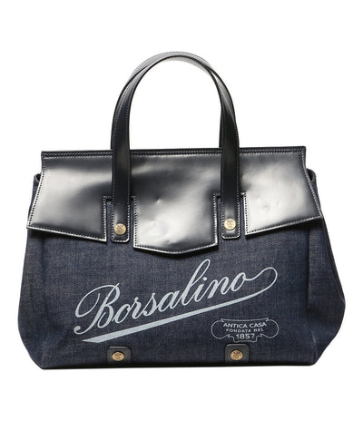 Borsalino トートバッグ デニム地 インディゴ メンズ ボルサリーノ