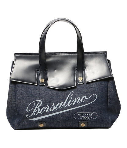 Borsalino トートバッグ デニム地 インディゴ メンズ ボルサリーノ