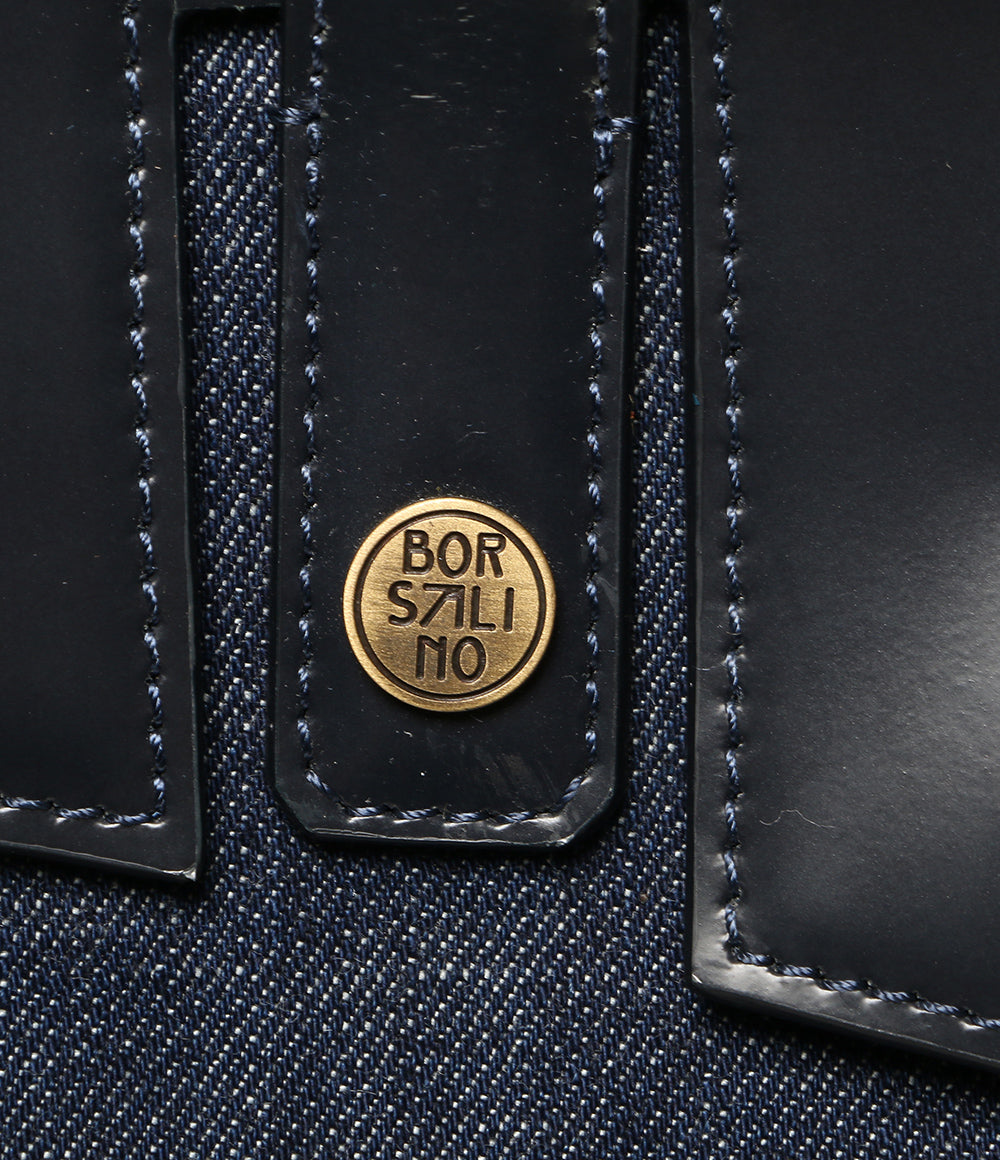 Borsalino トートバッグ デニム地 インディゴ メンズ ボルサリーノ