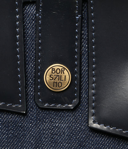 Borsalino トートバッグ デニム地 インディゴ メンズ ボルサリーノ