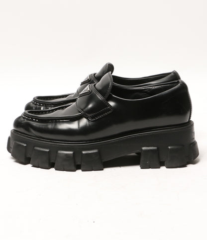PRADA モノリス ブラッシュドレザー ローファー ポインテッドトゥ レディース SIZE 37.5 プラダ