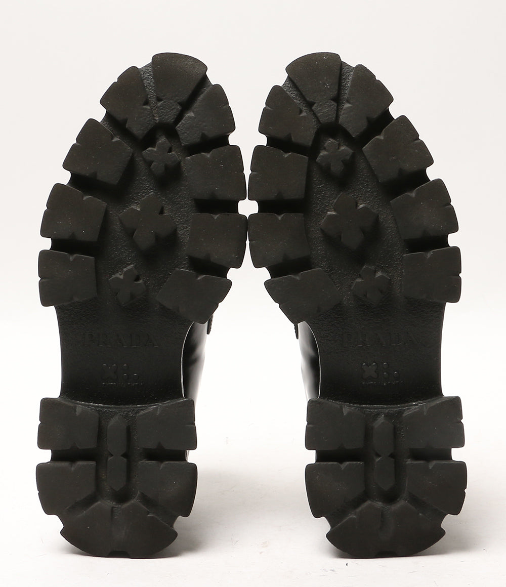 PRADA モノリス ブラッシュドレザー ローファー ポインテッドトゥ レディース SIZE 37.5 プラダ