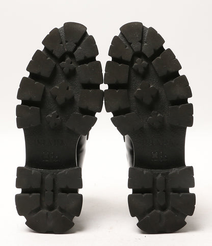 PRADA モノリス ブラッシュドレザー ローファー ポインテッドトゥ レディース SIZE 37.5 プラダ