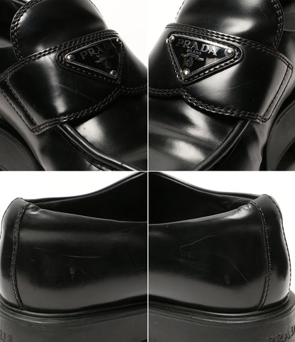 PRADA モノリス ブラッシュドレザー ローファー ポインテッドトゥ レディース SIZE 37.5 プラダ