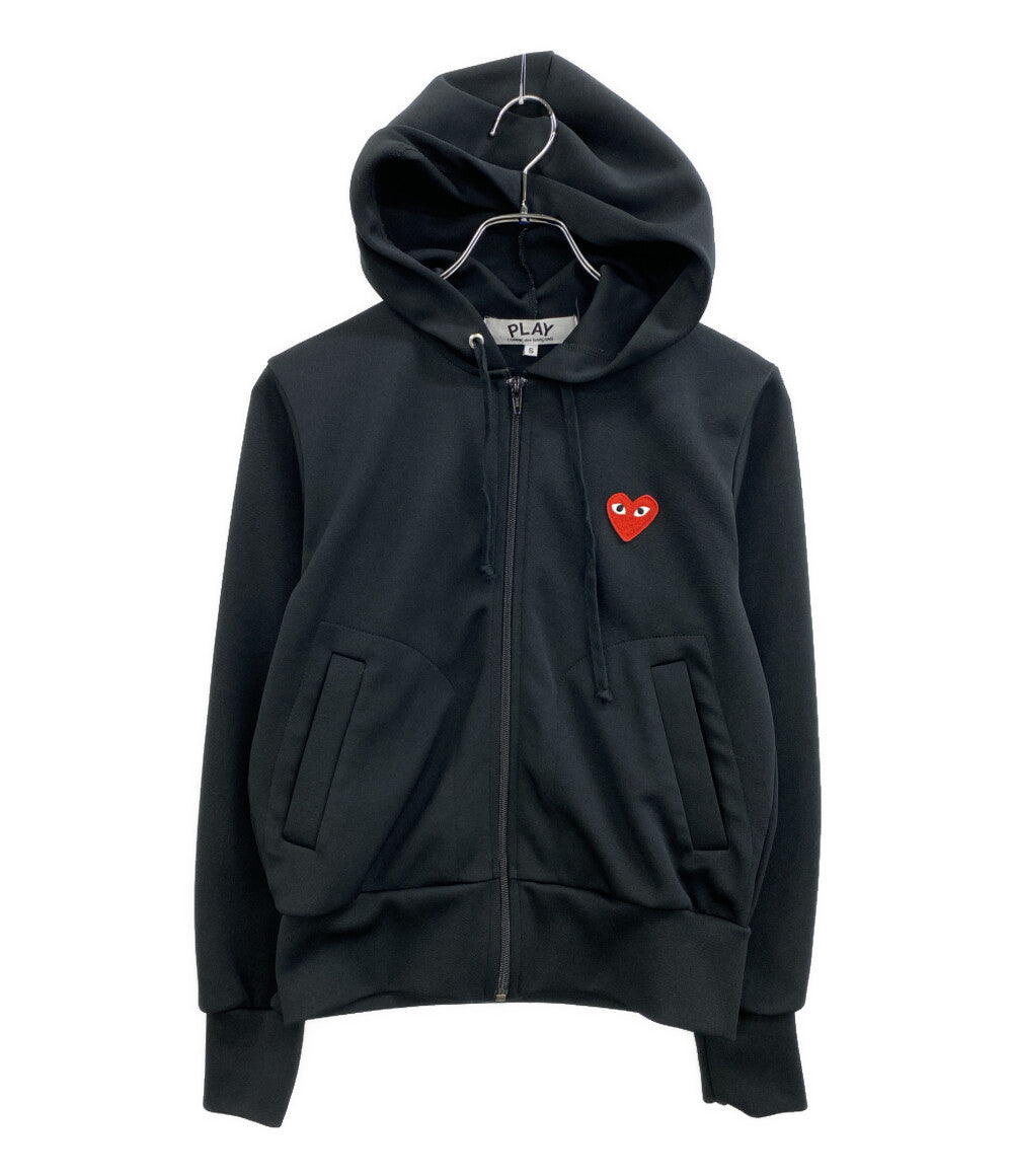 美品 PLAY COMME des GARCONS パーカー フーデットジップアップパーカー AZ-T171 レディース SIZE S プレイコムデギャルソン