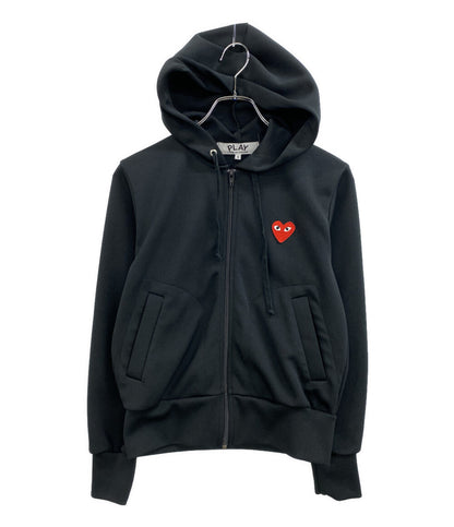 美品 PLAY COMME des GARCONS パーカー フーデットジップアップパーカー AZ-T171 レディース SIZE S プレイコムデギャルソン