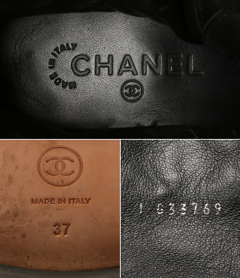CHANEL キルティングショートブーツ ヒールロゴ G33769 レディース SIZE 37 シャネル