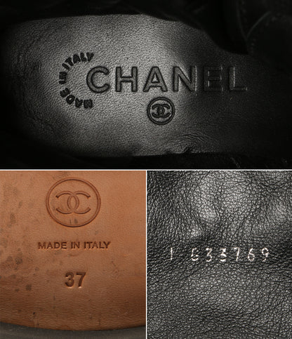 CHANEL キルティングショートブーツ ヒールロゴ G33769 レディース SIZE 37 シャネル