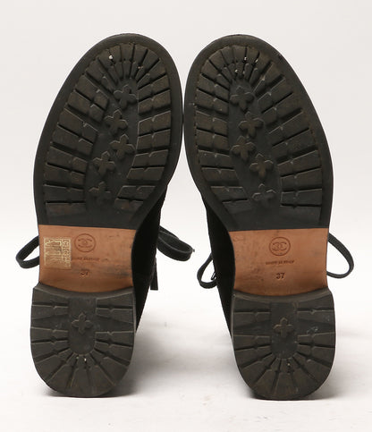 CHANEL キルティングショートブーツ ヒールロゴ G33769 レディース SIZE 37 シャネル