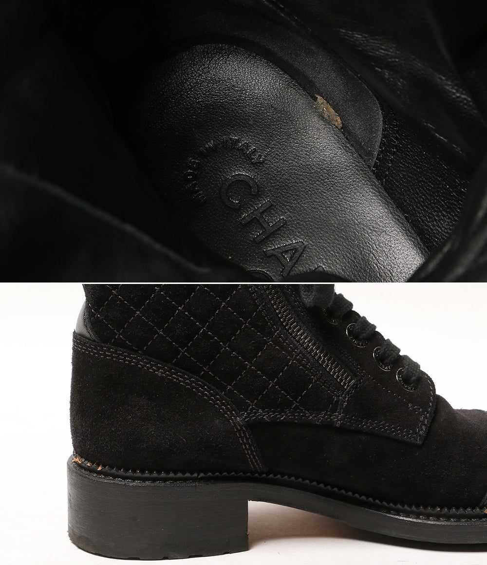 CHANEL キルティングショートブーツ ヒールロゴ G33769 レディース SIZE 37 シャネル