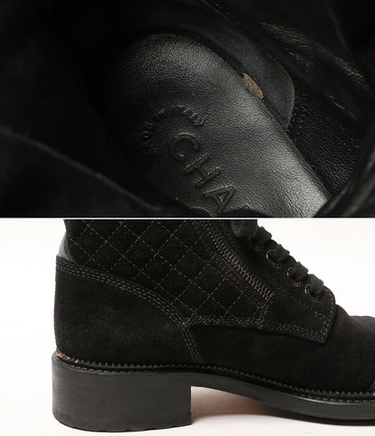 CHANEL キルティングショートブーツ ヒールロゴ G33769 レディース SIZE 37 シャネル