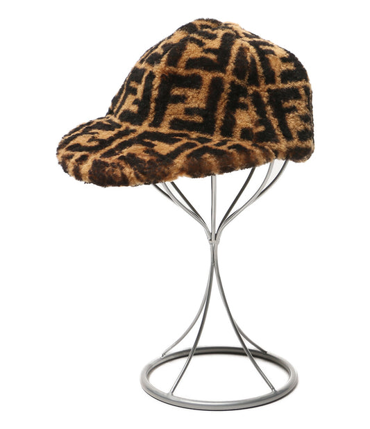 FENDI ズッカ柄キャスケット ボア 65069910 レディース SIZE L フェンディ