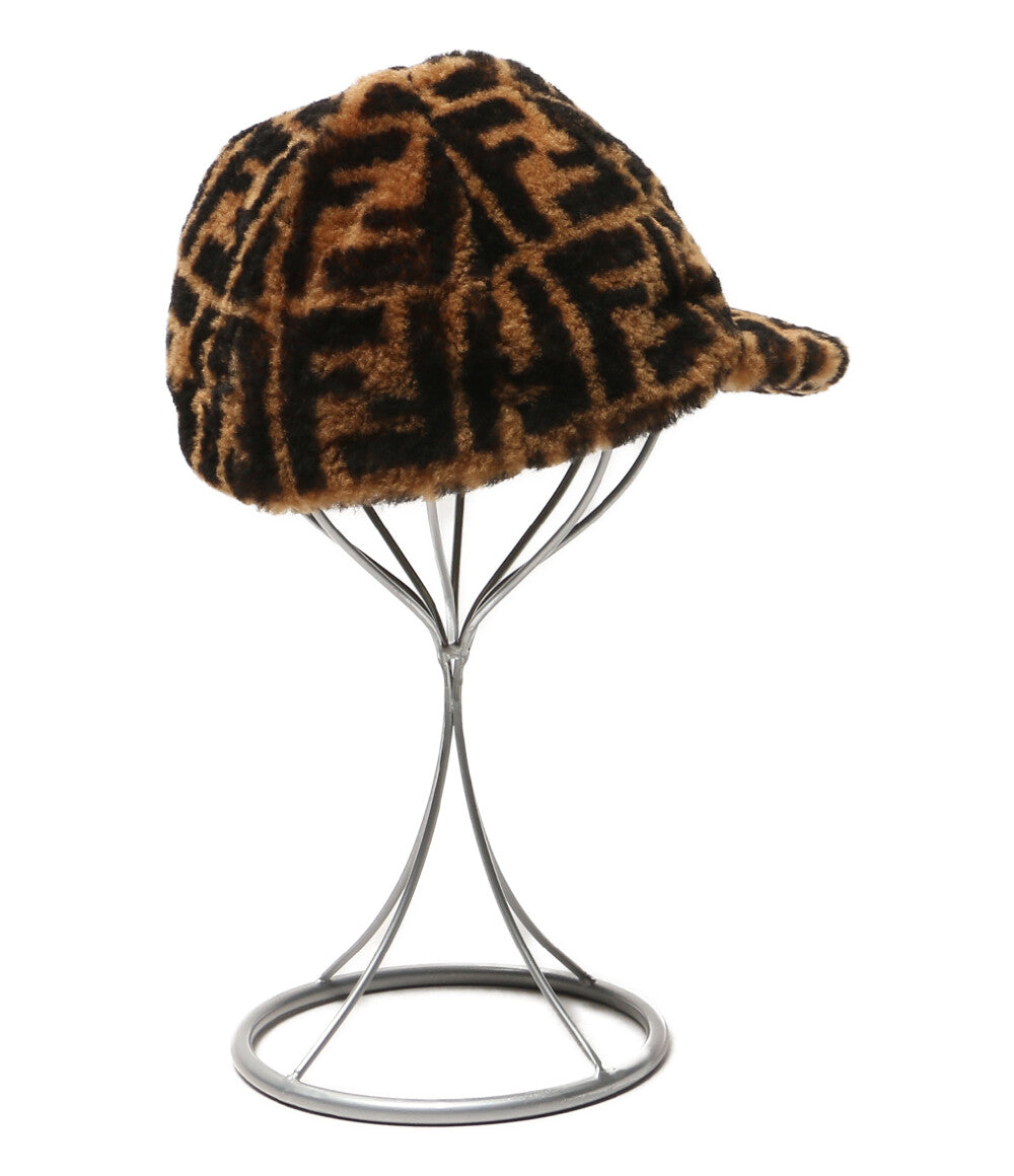 FENDI ズッカ柄キャスケット ボア 65069910 レディース SIZE L フェンディ