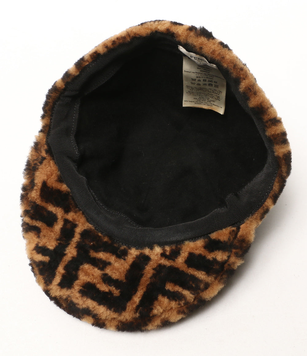 FENDI ズッカ柄キャスケット ボア 65069910 レディース SIZE L フェンディ