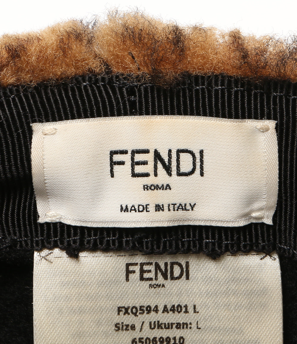 FENDI ズッカ柄キャスケット ボア 65069910 レディース SIZE L フェンディ