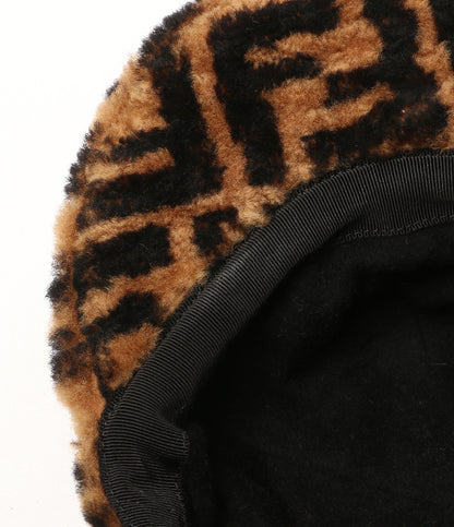 FENDI ズッカ柄キャスケット ボア 65069910 レディース SIZE L フェンディ