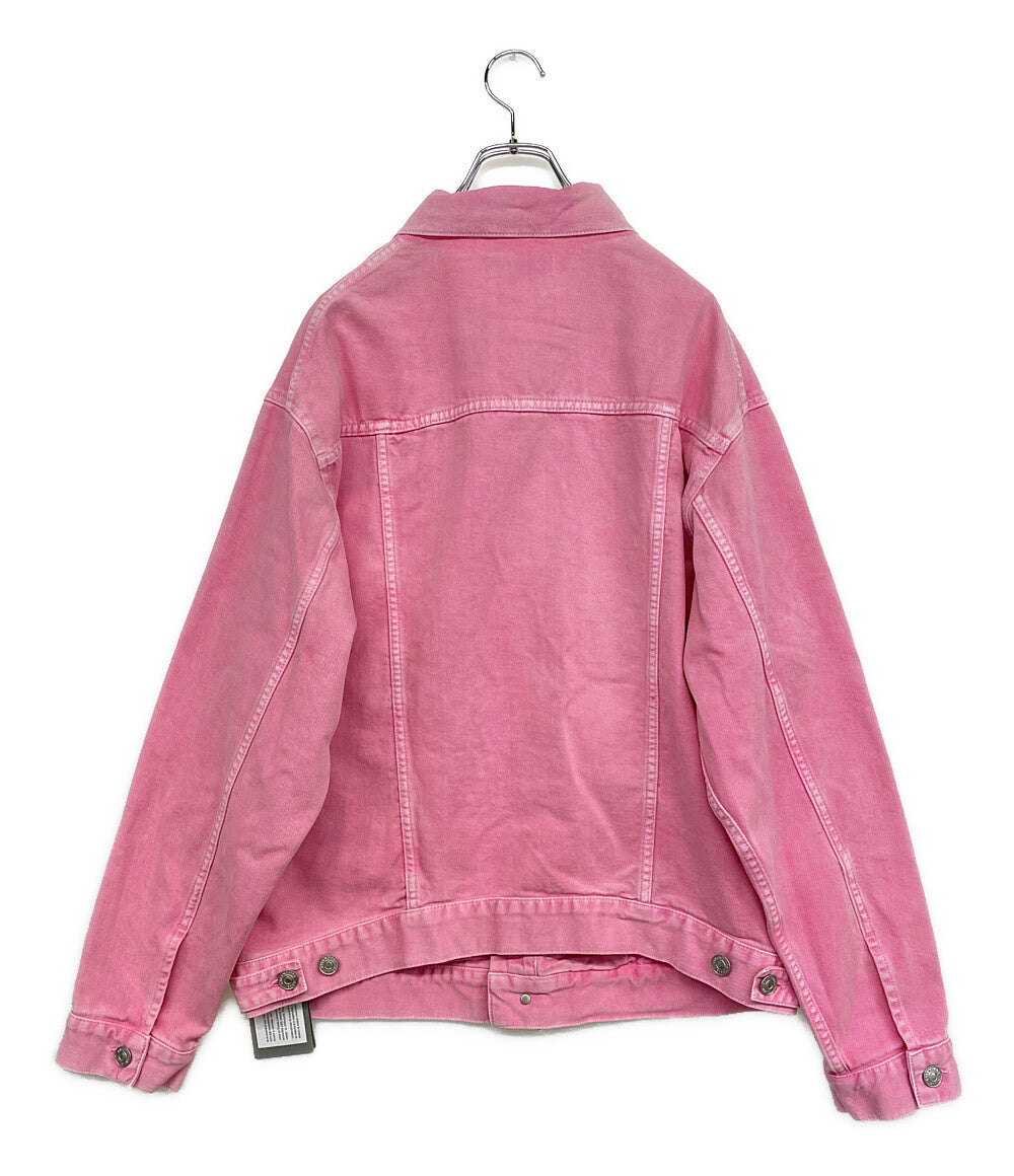 美品 BALENCIAGA ロゴデニムジャケット 594386 ピンク メンズ SIZE 34 バレンシアガ