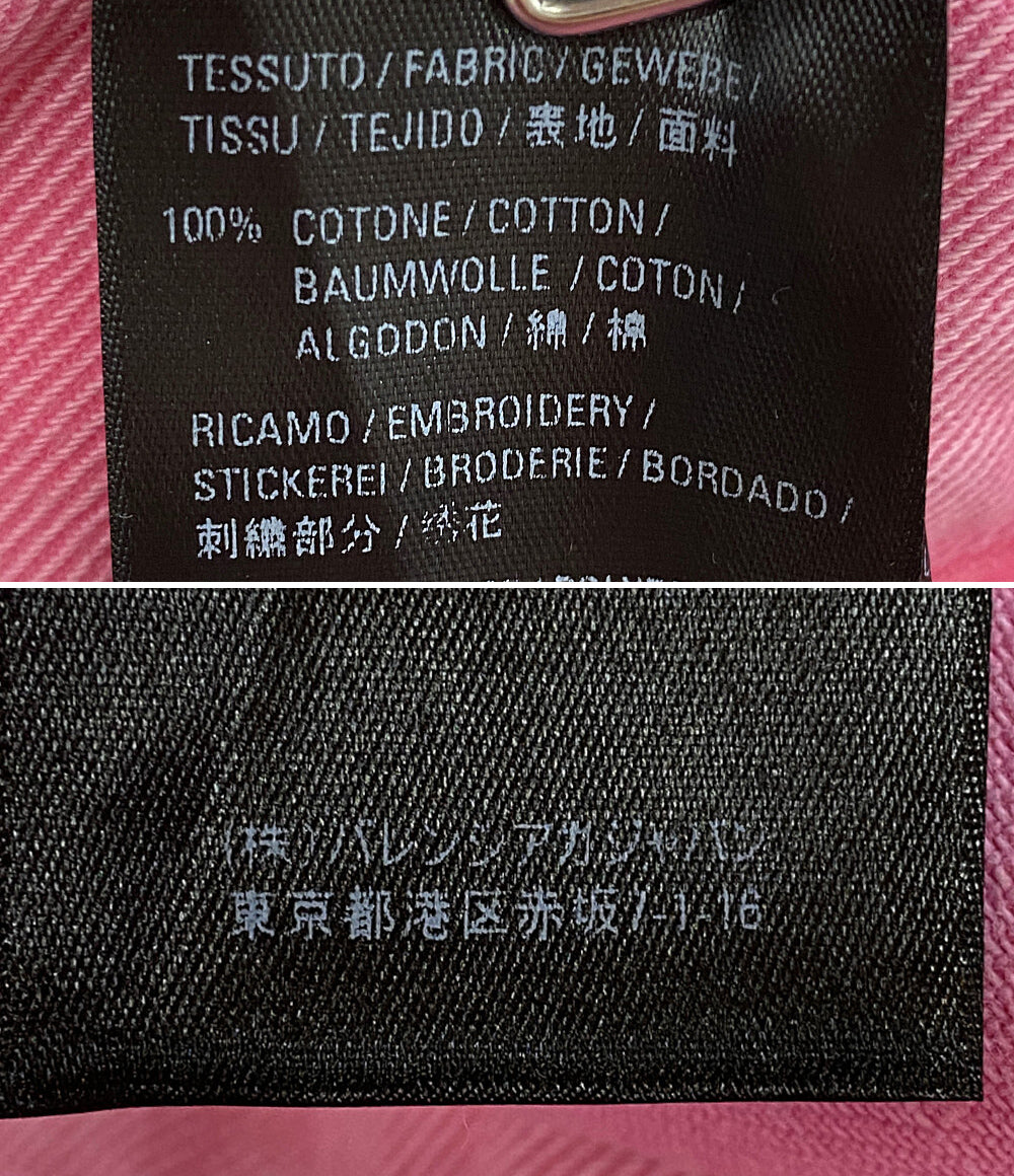 美品 BALENCIAGA ロゴデニムジャケット 594386 ピンク メンズ SIZE 34 バレンシアガ