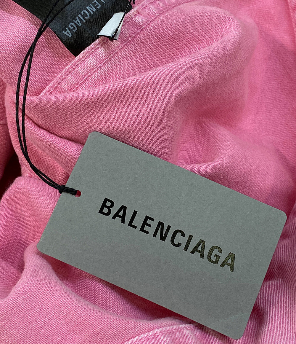 美品 BALENCIAGA ロゴデニムジャケット 594386 ピンク メンズ SIZE 34 バレンシアガ