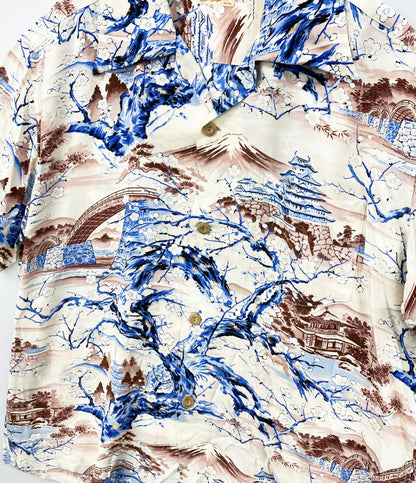 SUN SURF 半袖シャツ SS39422 "SCENERY OF JAPAN" メンズ SIZE M サンサーフ
