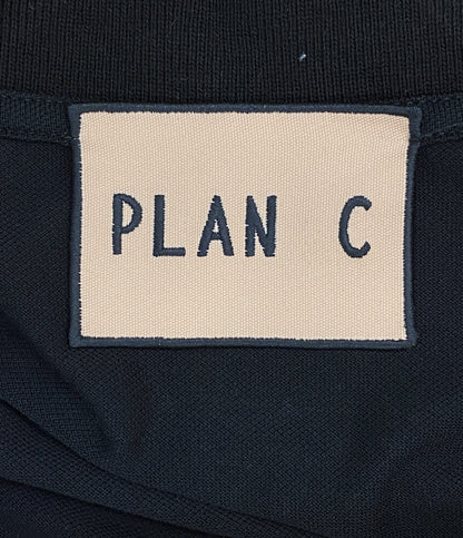 PLAN C 黒ポロワンピース 切替 ABCAB07KH1TC014 レディース SIZE 38 プラン シー
