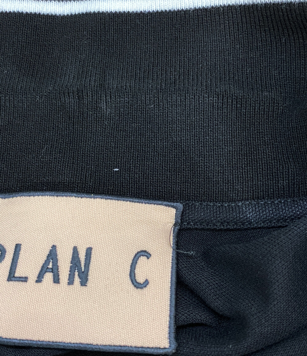 PLAN C 黒ポロワンピース 切替 ABCAB07KH1TC014 レディース SIZE 38 プラン シー