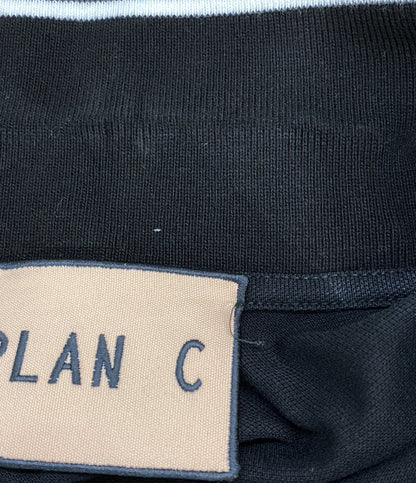 PLAN C 黒ポロワンピース 切替 ABCAB07KH1TC014 レディース SIZE 38 プラン シー