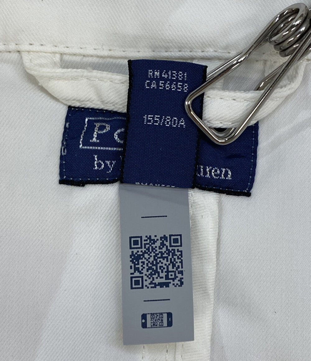 POLO RALPH LAUREN コットンツイルジャケット ホワイト 青ポニー レディース SIZE XS ポロ・ラルフローレン