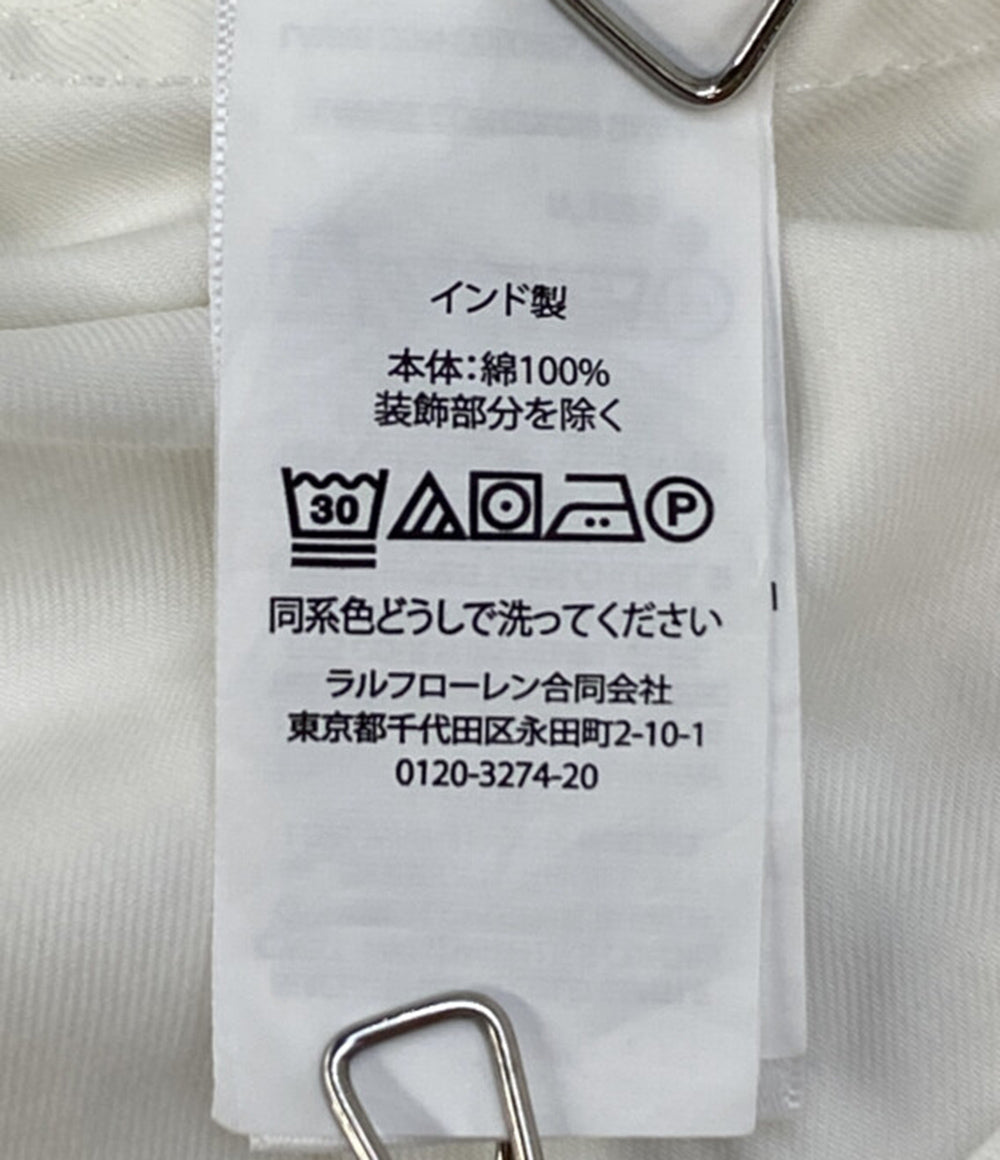 POLO RALPH LAUREN コットンツイルジャケット ホワイト 青ポニー レディース SIZE XS ポロ・ラルフローレン