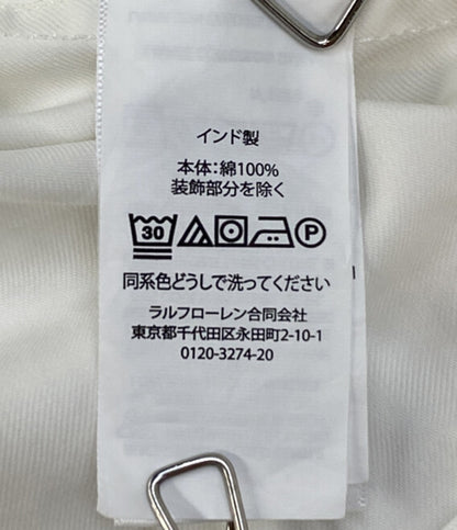 POLO RALPH LAUREN コットンツイルジャケット ホワイト 青ポニー レディース SIZE XS ポロ・ラルフローレン