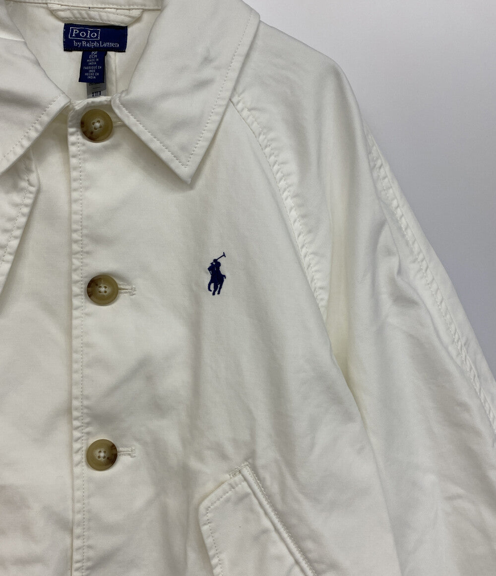 POLO RALPH LAUREN コットンツイルジャケット ホワイト 青ポニー レディース SIZE XS ポロ・ラルフローレン