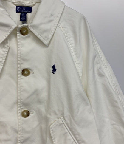 POLO RALPH LAUREN コットンツイルジャケット ホワイト 青ポニー レディース SIZE XS ポロ・ラルフローレン