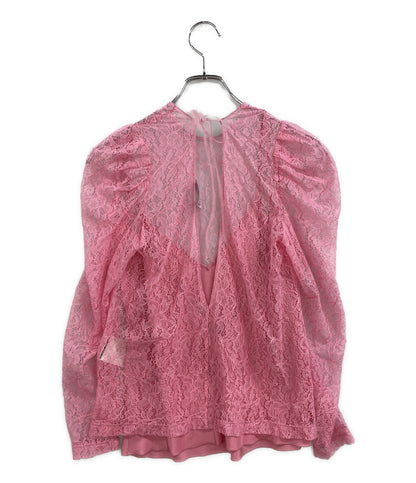 美品 RED VALENTINO ブラウス ピンクブラウス 総レース UR3ABE0000W レディース SIZE 40 レッドヴァレンティノ