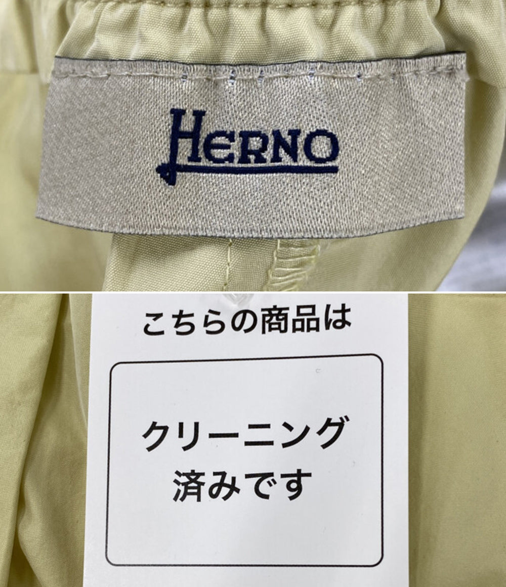 HERNO テクノタフタパンツ PT000099D-12483Z イエロー レディース SIZE 40 ヘルノ