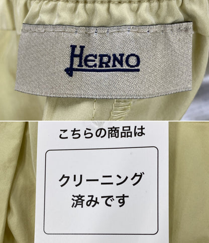 HERNO テクノタフタパンツ PT000099D-12483Z イエロー レディース SIZE 40 ヘルノ