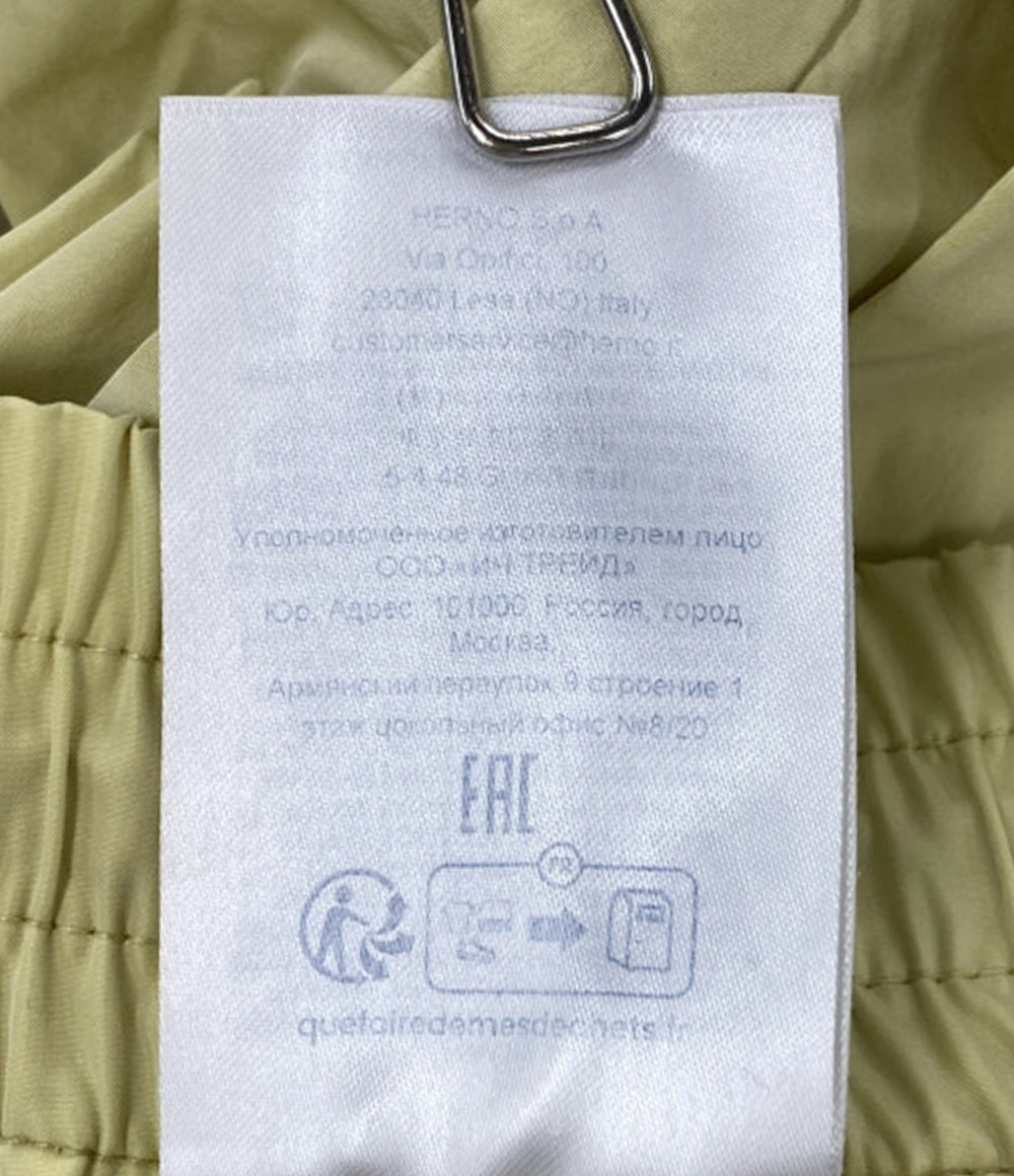 HERNO テクノタフタパンツ PT000099D-12483Z イエロー レディース SIZE 40 ヘルノ