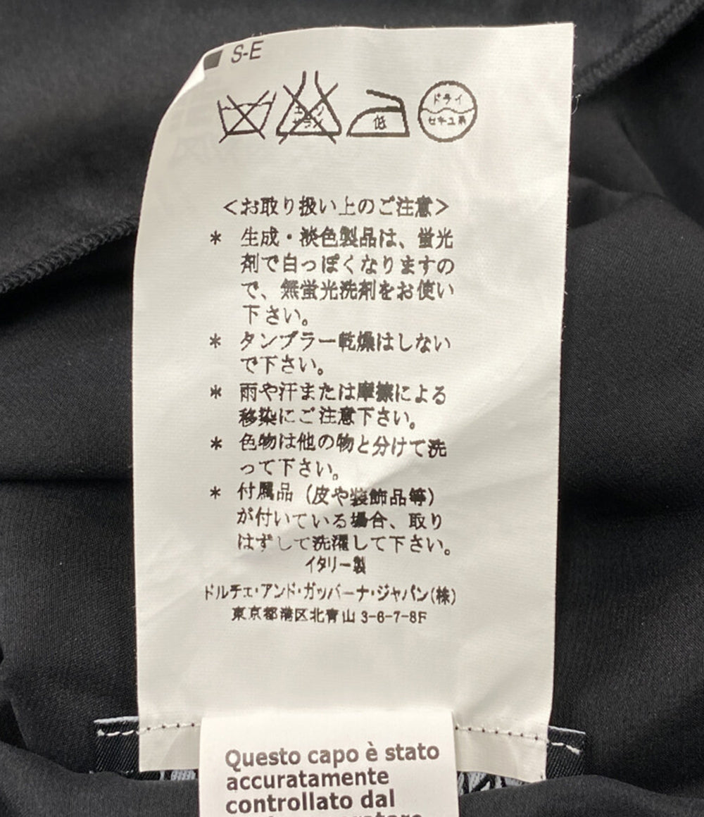 DOLCE & GABBANA 半袖Ｔシャツ F5B32T サテン ブラック レディース SIZE 36 ドルチェアンドガッバーナ