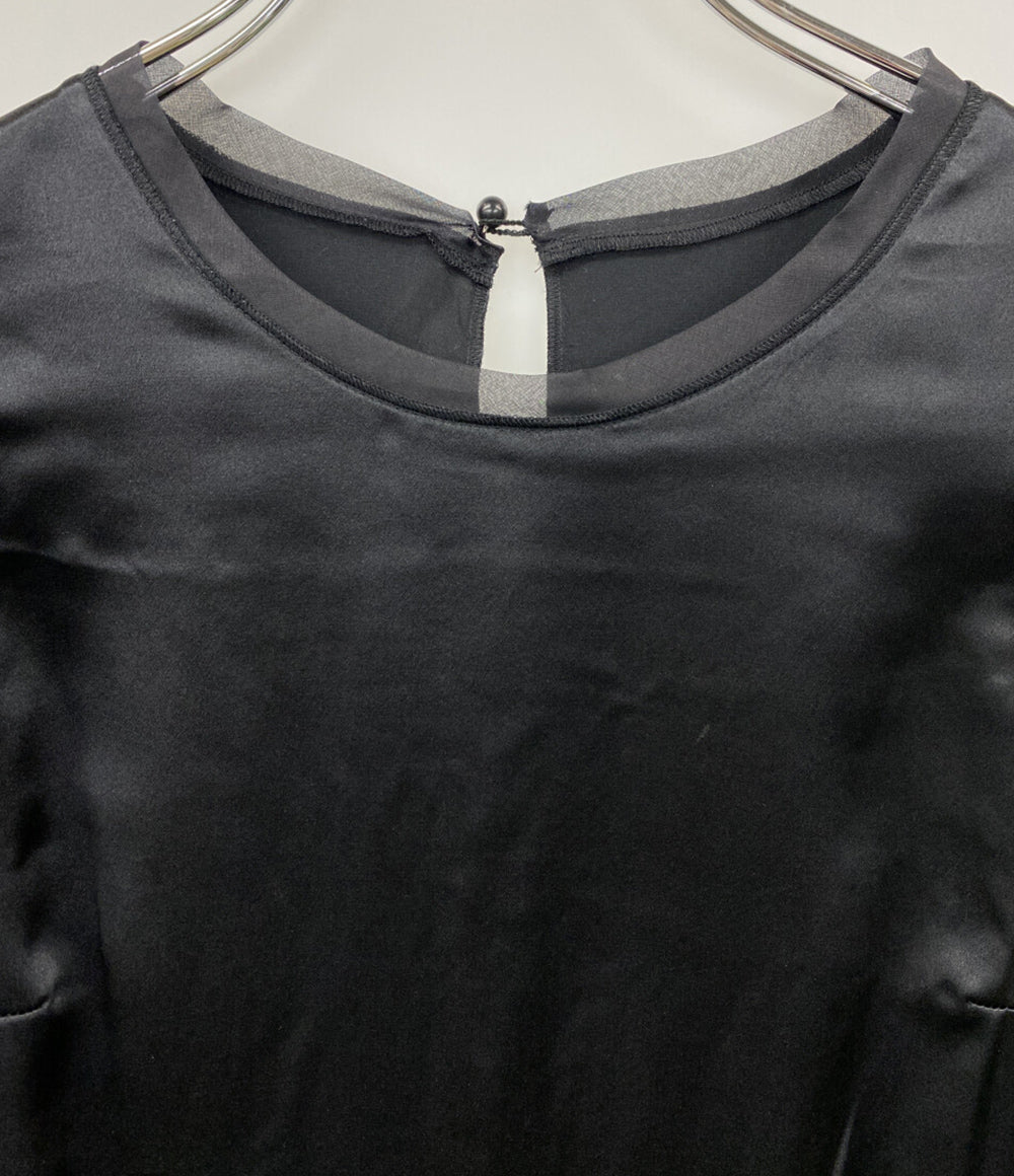 DOLCE & GABBANA 半袖Ｔシャツ F5B32T サテン ブラック レディース SIZE 36 ドルチェアンドガッバーナ