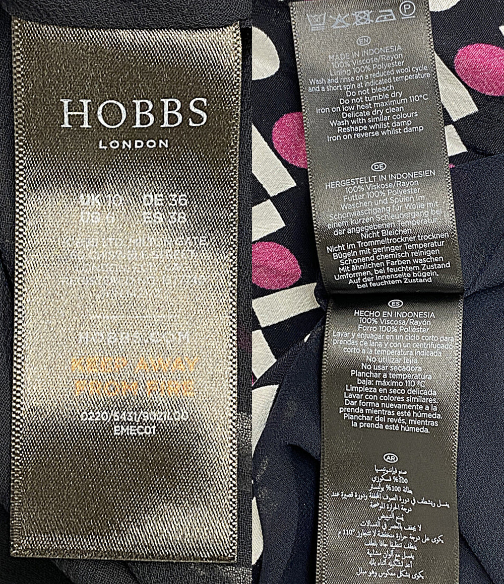 HOBBS ホブズ ノースリーブワンピース 総柄 ピンク レディース SIZE 10