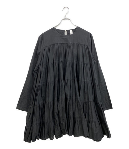 Merlette 長袖ワンピース SOLIMAN ティアード ブラック 9910300018 レディース SIZE S マーレット