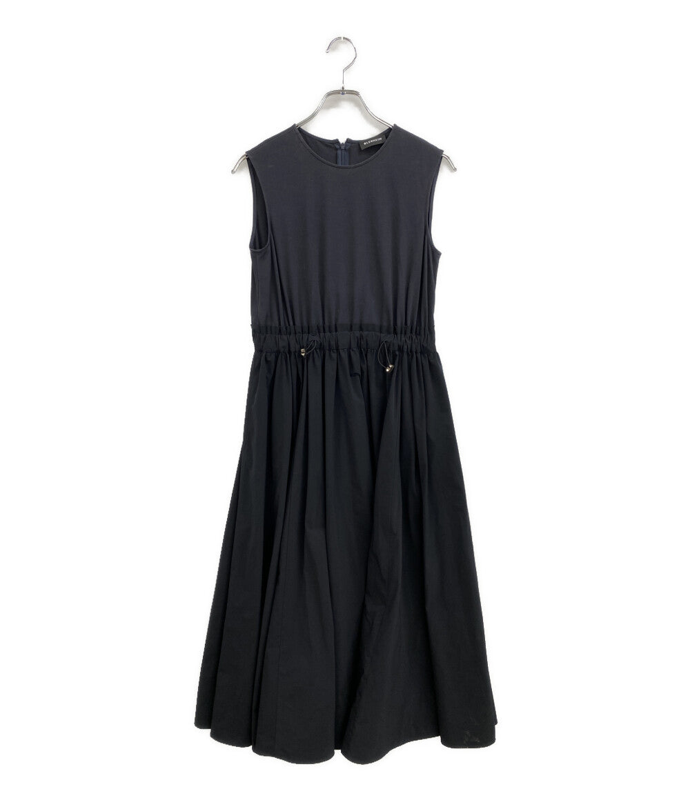 BLENHEIM ブレンヘイム ノースリーブワンピース ドローコード 切替 ブラック U942-026 レディース SIZE M