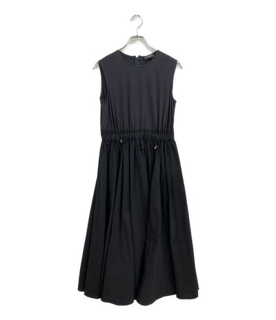 BLENHEIM ブレンヘイム ノースリーブワンピース ドローコード 切替 ブラック U942-026 レディース SIZE M
