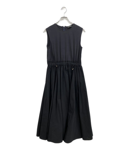 BLENHEIM ブレンヘイム ノースリーブワンピース ドローコード 切替 ブラック U942-026 レディース SIZE M