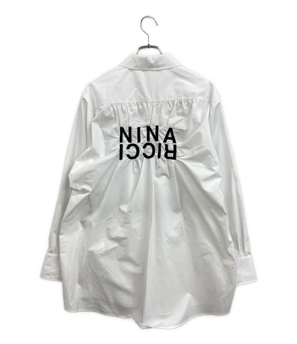 NINA RICCI 長袖シャツ バックロゴ刺繍 22ECTO038CO1015 レディース SIZE 40 ニナリッチ